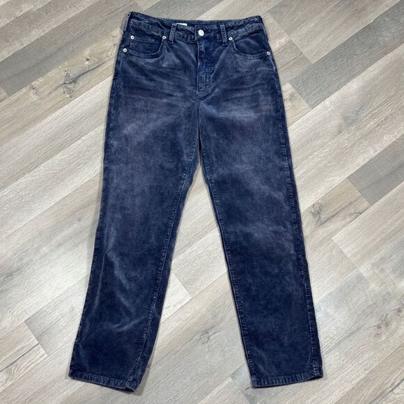 Anthropologie Pilcro The Vintage Straight Cropped Corduroy Pants Blue 27 - Picture 7 of 15